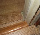 Laminate flooring around door jamb