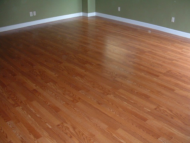 Harmonics laminate flooring installation, I installed a couple of rows into the hallway from the living room. This is the other end of the hallway