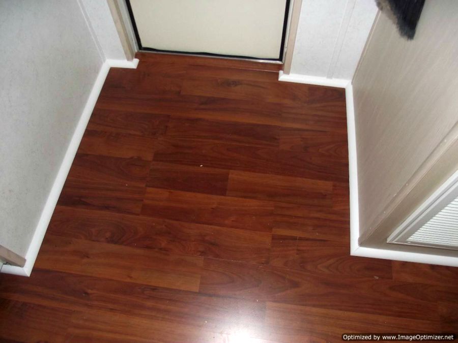 Allen Roth laminate installed in hallway