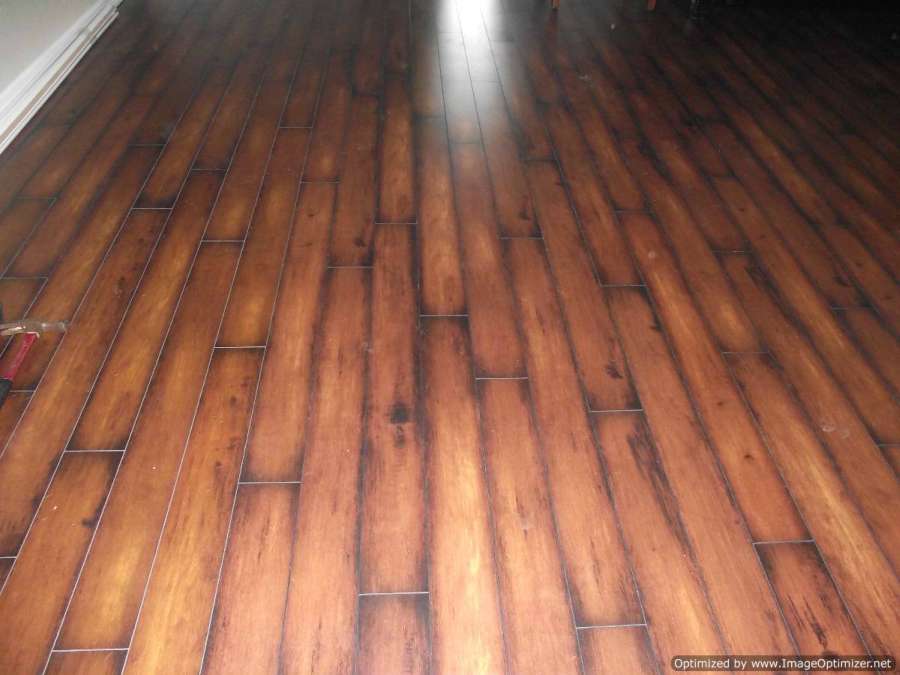 Lamton Virginia walnut laminate flooring, showing the finished flooring