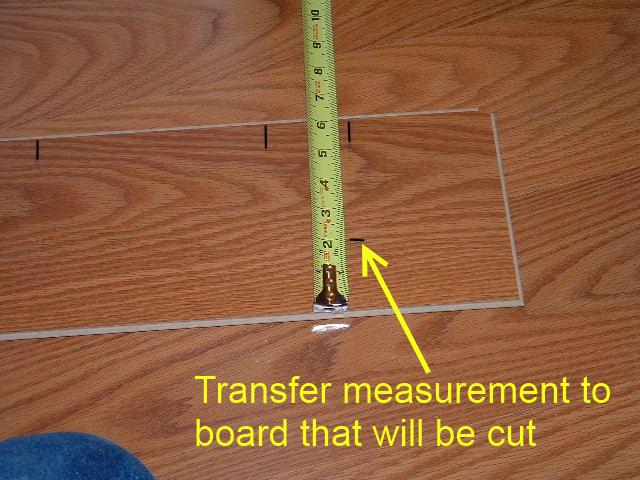 Last Row Of Laminate Flooring, How To Measure For Wood Floor Installation