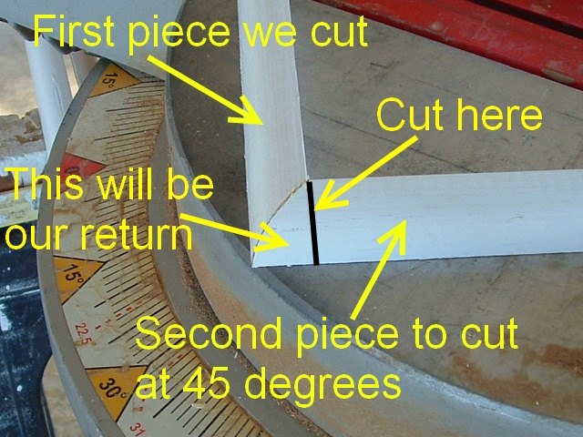 Cutting Quarter Round Returns, How To Cut Quarter Round Corners With Miter Saw