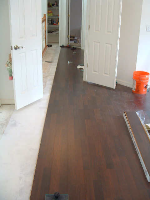 Laminate And Stair Installation Project, How To Install Laminate Flooring In A L Shaped Hallway