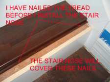 Here I am going to installing the stair nose on this stair with laminate flooring