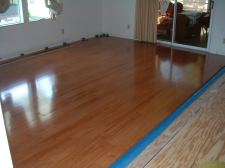 I have most of the living room installed with the Vanier laminate piano finish flooring