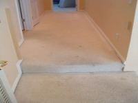 Here is the landing and hallway before I remove the carpet.