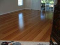 Here I have completed the floor. There is more effort involved compared to installing a laminate floating floor.