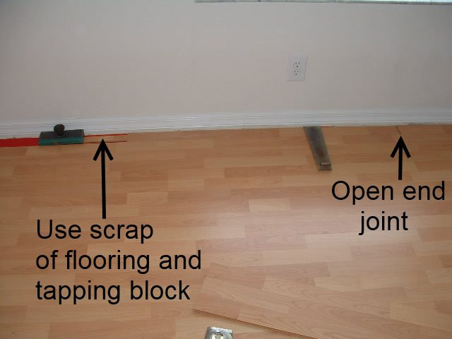 Installing Last Row Laminate Flooring, Gap At End Of Laminate Flooring