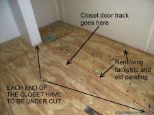 Preparing clost so I can install laminate flooring in it
