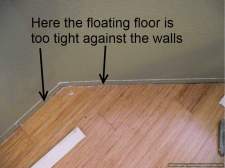 Laminate flooring too tight against walls