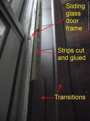 Installing laminate flooring transition at sliding glass door