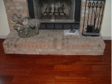 Laminate flooring under fire places