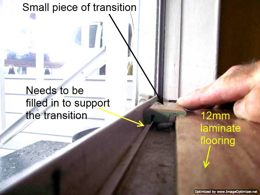 Laminate Transitions At Sliding Doors