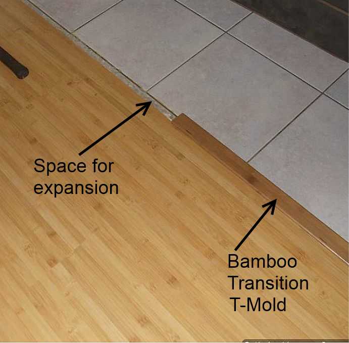 Wood Floor Engineered Bamboo Flooring, Vinyl Plank Flooring To Ceramic Tile Transition