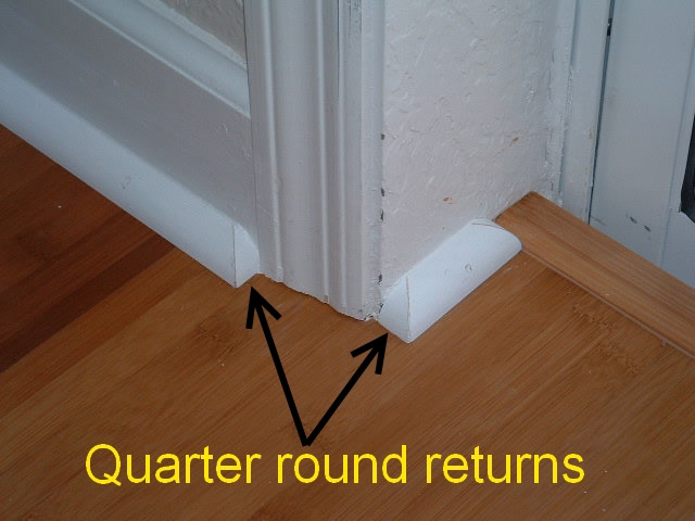 Cutting Quarter Round Returns, How To Cut Quarter Round Inside Corners
