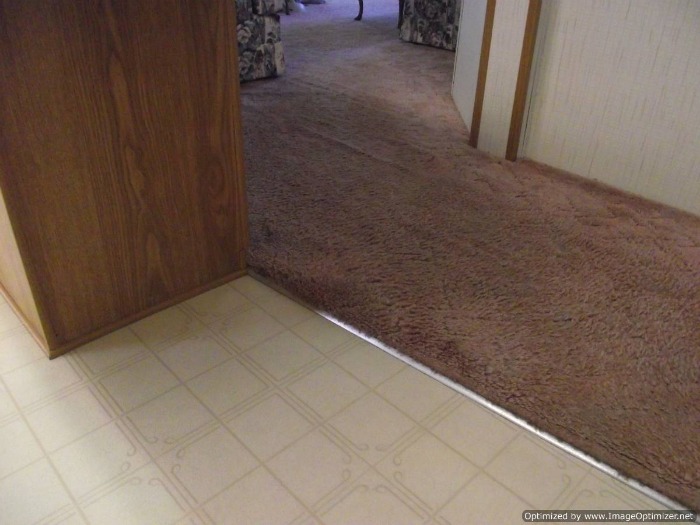 When installing laminate flooring in mobile homes removing the old vinyl and staples may be necessary.