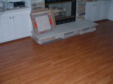 Columbia laminate installed under the fireplace