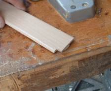 Here is the laminate transition with the corner cut out.
