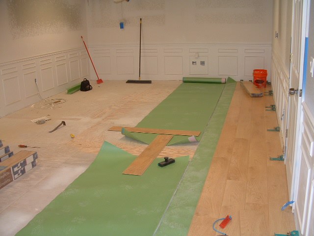 Balterio laminate flooring, in the process of installation