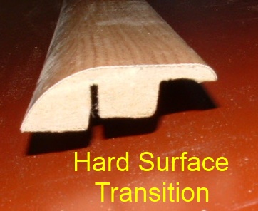 Example of one floor being higher than the other when installing laminate transition mold