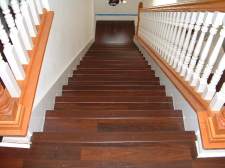 Stair nose at the top stair Mohawk laminate