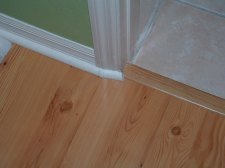 This is the incorrect way to address a door jamb when installing laminate flooring