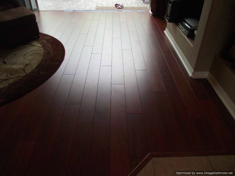 Quick Step Perspective laminate installed shows the deep v groove