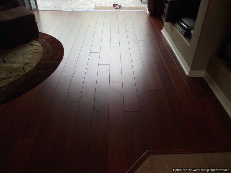 Quick Step Perspective laminate installed shows the deep v groove