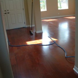 Photo of wood flooring from the front door