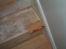I cut a sample of stair nose to use as a guide to get the stair nose level.