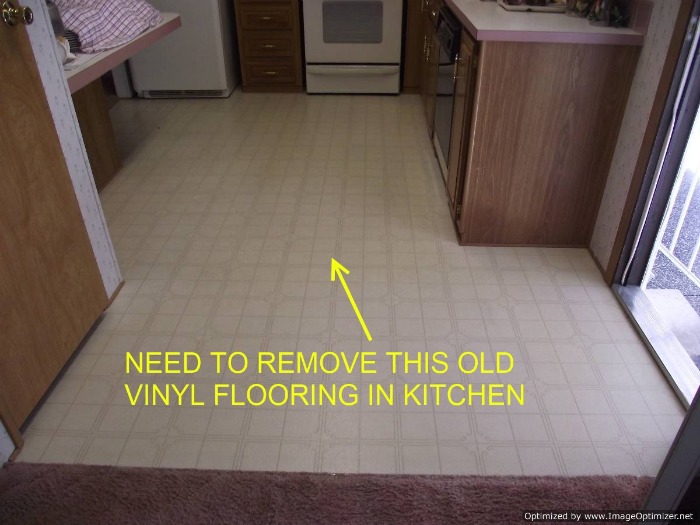 When installing laminate flooring in mobile homes removing the old vinyl and staples may be necessary.