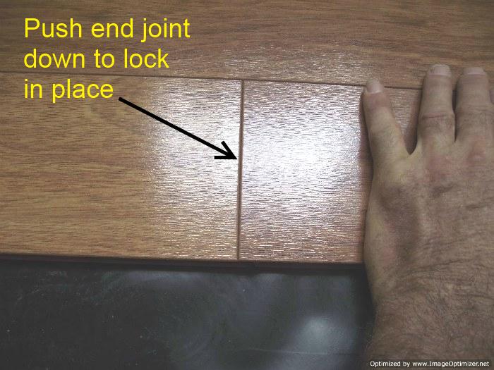 Lowes, Casual Living Berkshire Cherry, connecting the end joint when installing.
